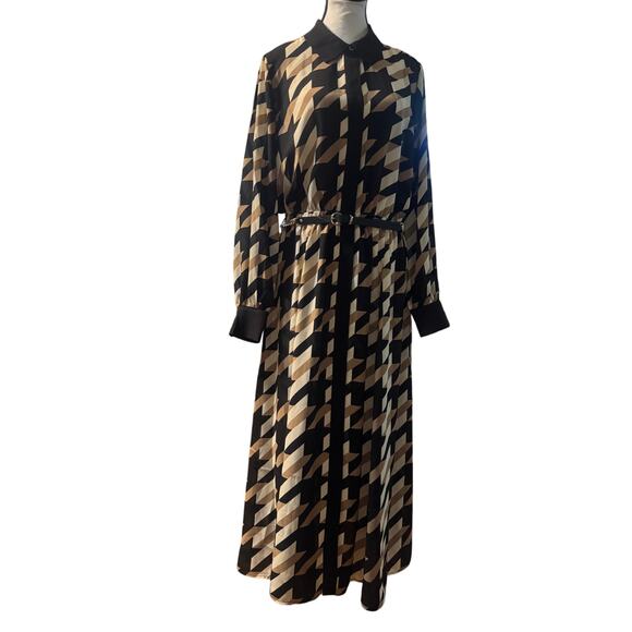 Anne Klein Women's Mixed Media a Line Shirt Dress nwt retail 149$ size 10 - Picture 5 of 7